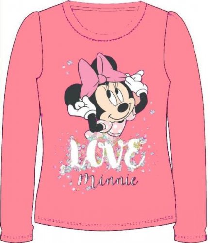 Javoli Dětské tričko dlouhý rukáv Disney Minnie vel. 104 růžové IV