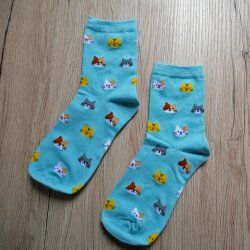 GFT Ponožky s kočičkami - modré