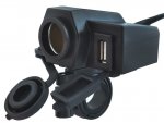 ISO Vodotěsná zásuvka na moto 12V 5V USB 