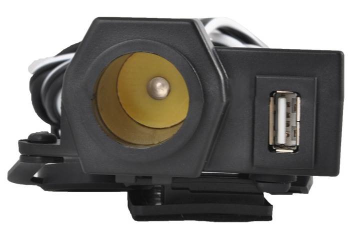 ISO Vodotěsná zásuvka na moto 12V 5V USB 
