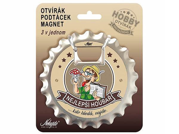 Nekupto Dárkový podtácek / otvírák HOBBY -  Nejlepší houbař