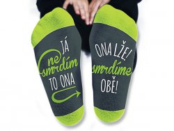 Nekupto Humorné ponožky dámské - Já nesmrdím