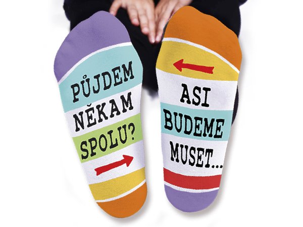 Nekupto Humorné ponožky pánske - Pôjdeme niekam spolu