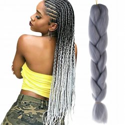 ISO Vlasy Kanelové syntetické Copánky ombre šedé