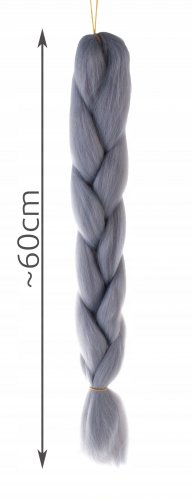 ISO Vlasy Kanelové syntetické Copánky ombre šedé