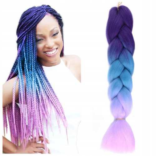 Soulima Kanekalonové vrkôčiky ombre fialovomodré