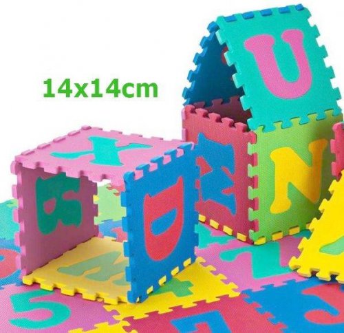 EVA Penové puzzle 14 x 14cm - 36 ks