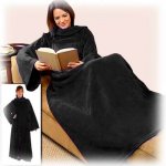 ISO Fleecová deka s rukávy černá