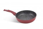 EDENBERG EB-1737 Pánev granitový mramorový povrch 20/24/28 cm červená 3 ks