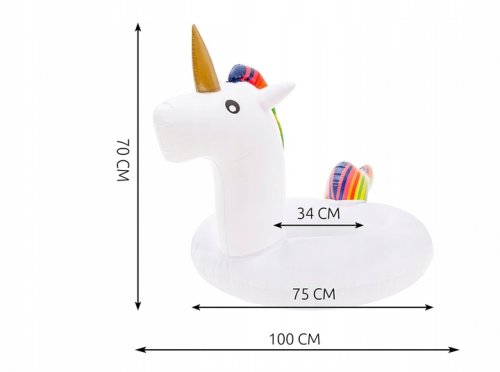 ISO Nafukovací kruh Jednorožec 80 cm