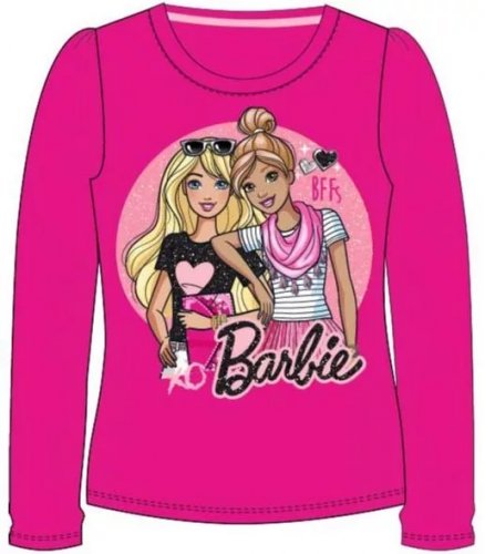 Javoli Dětské tričko dlouhý rukáv Mattel Barbie vel. 110 růžové