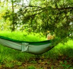 Gardlov 10148 Turistická houpací síť Santiago 260 x 140 cm zelenošedá