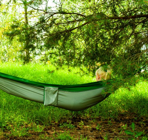 Gardlov 10148 Turistická houpací síť Santiago 260 x 140 cm zelenošedá