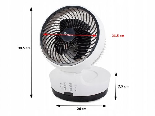 KADEER KYT-20XH Ventilátor 60 W bieločierny