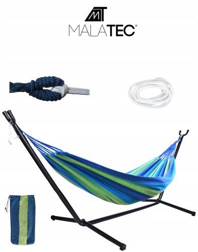 Malatec 10198 Houpací hamaka pro dva s ocelovým stojanem HQ