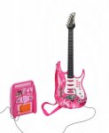 ISO Detská rocková elektrická gitara na batérie + zosilňovač a mikrofón ružová - bazár