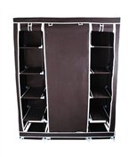 Dvojitá skříň na oblečení 175 cm × 135 cm × 44 cm hnědá - bazar