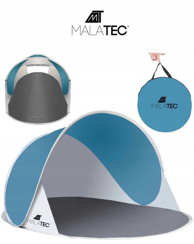 Trizand 10179 Samorozkládací stan plážový 145 x 70 x 100 cm modrošedý