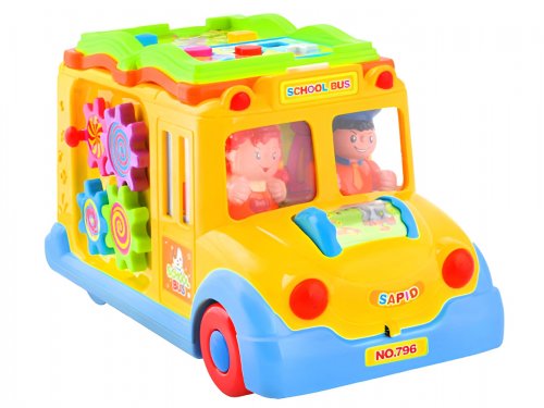 Kruzzel 2892 Multifunkční interaktivní školní autobus se zvířátky a zvuky