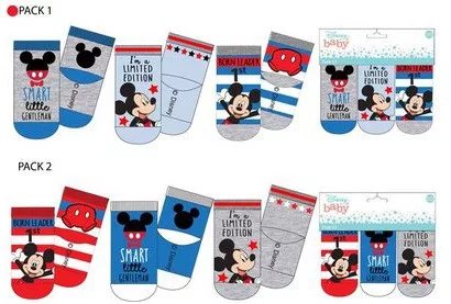 Javoli Ponožky pro kojence Disney Mickey 6/12 měsíců 3 páry 