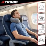 Trizand Cestovná sada 3D maska ​​na spanie šedá