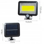 ISO 10719 Solárne vonkajšie 100 LED osvetlenie, pohybový senzor