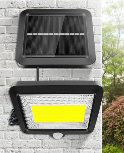 ISO 10719 Solárne vonkajšie 100 LED osvetlenie, pohybový senzor