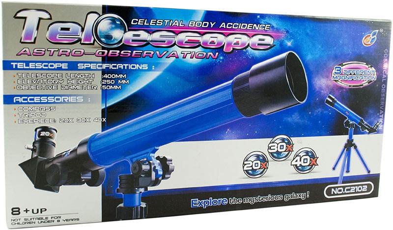 G21 Dětský teleskop modrý 50mm