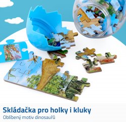 GFT Dinosauří puzzle - modré