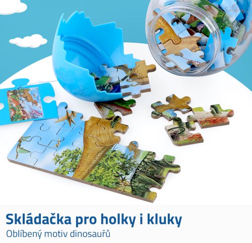 GFT Dinosaurie puzzle - modré