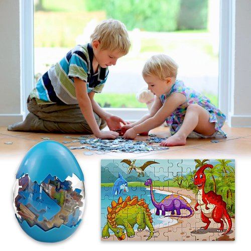 GFT Dinosaurie puzzle - modré