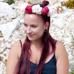 GFT Kytičková čelenka - vínová