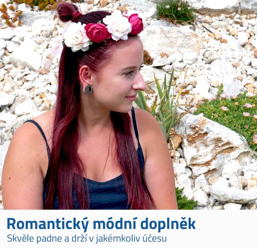 GFT Kytičková čelenka - vínová