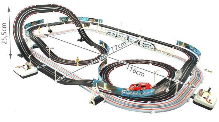 Racing Autodráha 630 cm + autíčko + vláčik