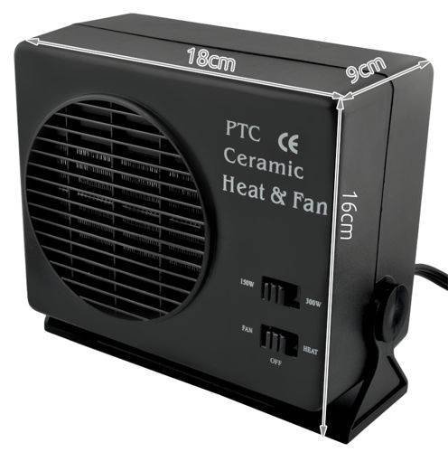 APT AG166A Keramický vykurovací ventilátor 2v1 300W / 12V