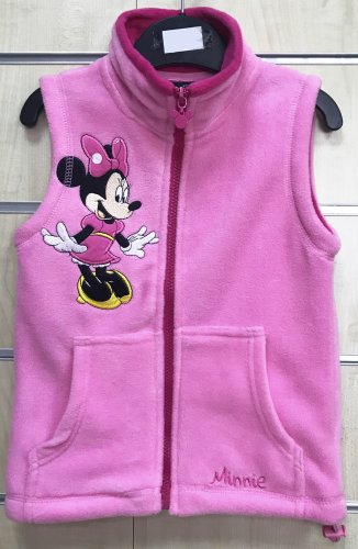 Javoli Fleecová vesta Disney Minnie vel. 134 světle růžová