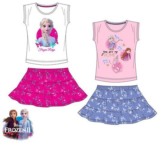 Javoli Dievčenské Set tričko + sukňa Disney Frozen veľ. 110 biely