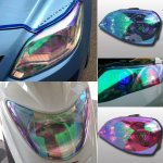 KIK Fólie na přední a zadní světla automobilu 0.3 x 8.5 m chameleon zelená