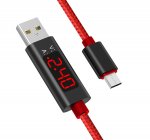 APT KK21R Kabel USB 3.0 konektor USB A / USB-C 1m s voltmetrem a ampérmetrem