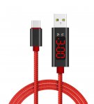 APT KK21R Kabel USB 3.0 konektor USB A / USB-C 1m s voltmetrem a ampérmetrem