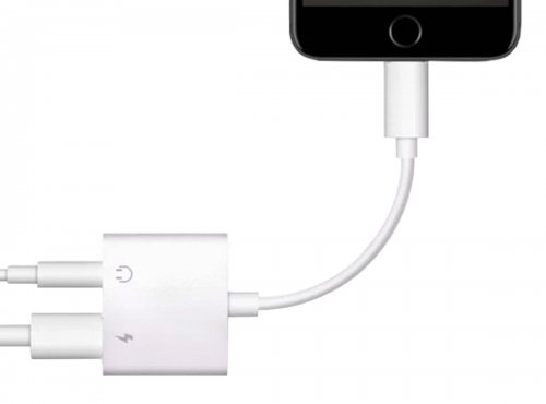 APT AK326 Redukce, adaptér Audio Jack pro nabíjení a sluchátka s konektorem Lightning