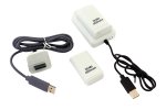 APT KX7B Nabíjecí stanice pro XBOX 360 + 2 ks baterií 4800mAh bílá