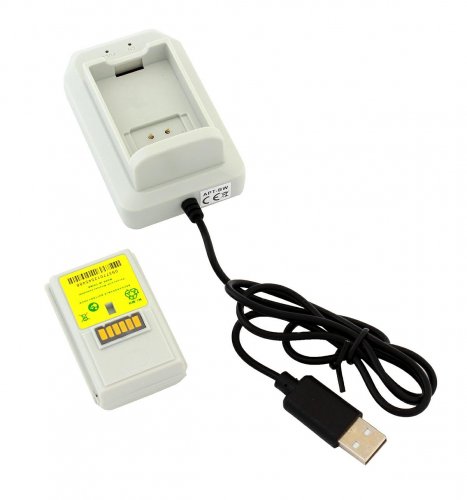 APT KX7B Nabíjecí stanice pro XBOX 360 + 2 ks baterií 4800mAh bílá