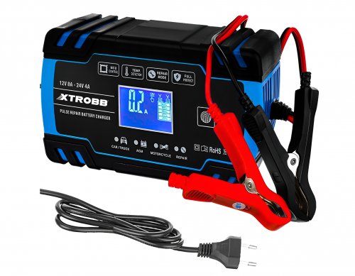 Xtrobb 11162 Automatická nabíjačka batérií 12V/8A, 24V/4A