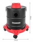 Kaminer 10927 Elektrický vysávač na popol 20l 1600W