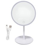 Verk 15785 kozmetické zrkadlo s LED podsvietením ružové