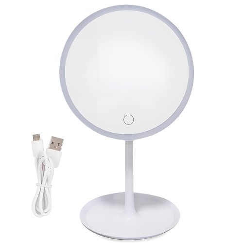 Verk 15785 kozmetické zrkadlo s LED podsvietením ružové