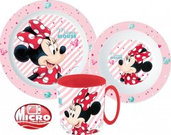 Javoli Dětská jídelní sada Disney Minnie 3-dílná, 350 ml