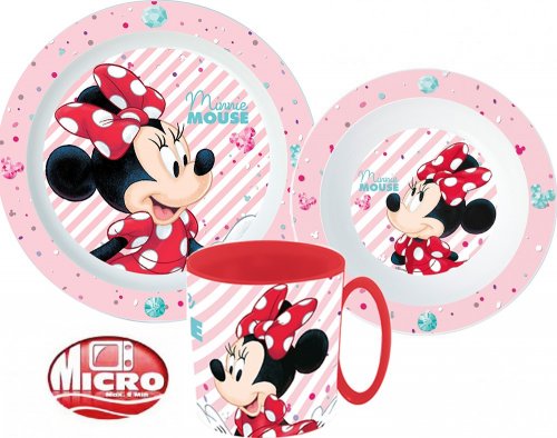 Javoli Dětská jídelní sada Disney Minnie 3-dílná, 350 ml