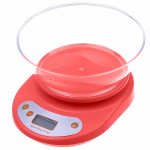 Verk 17025 Digitální kuchyňská váha 5 Kg + miska červená